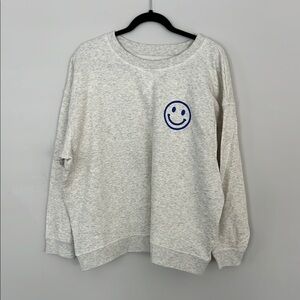 Gray Smiley Face Women's Sweater